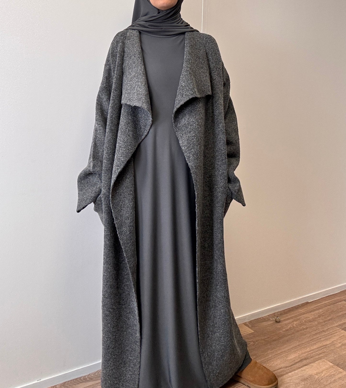 Grey oversize coat