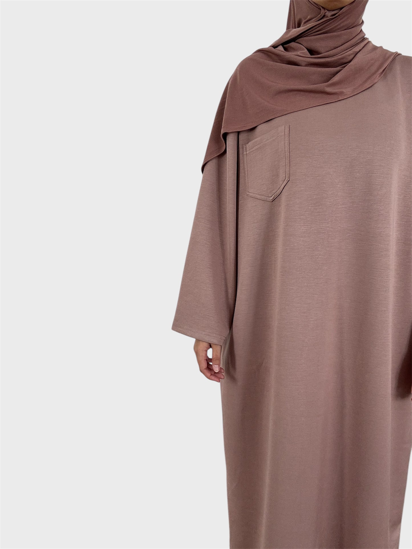 Taupe t shirt dress