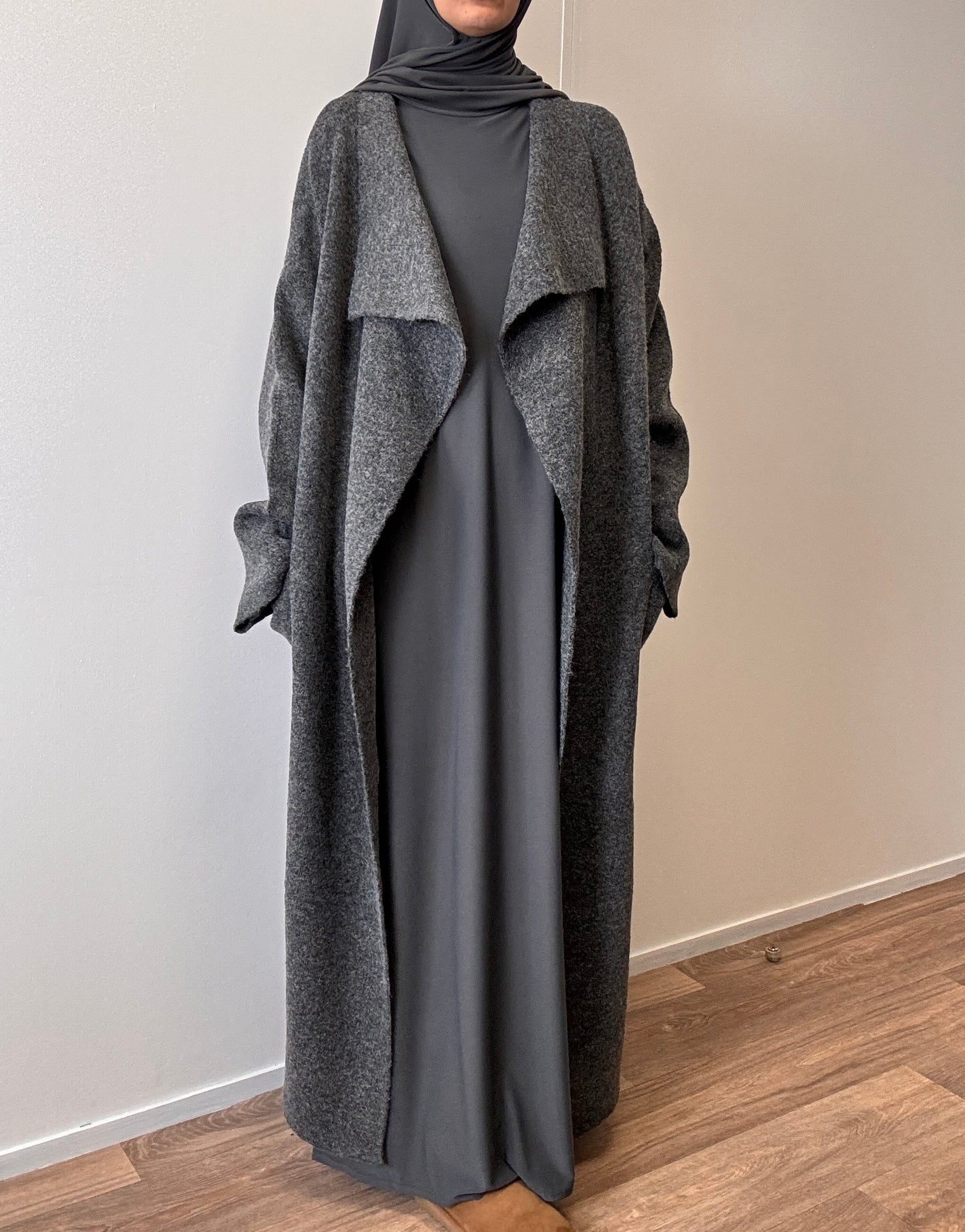 Grey oversize coat