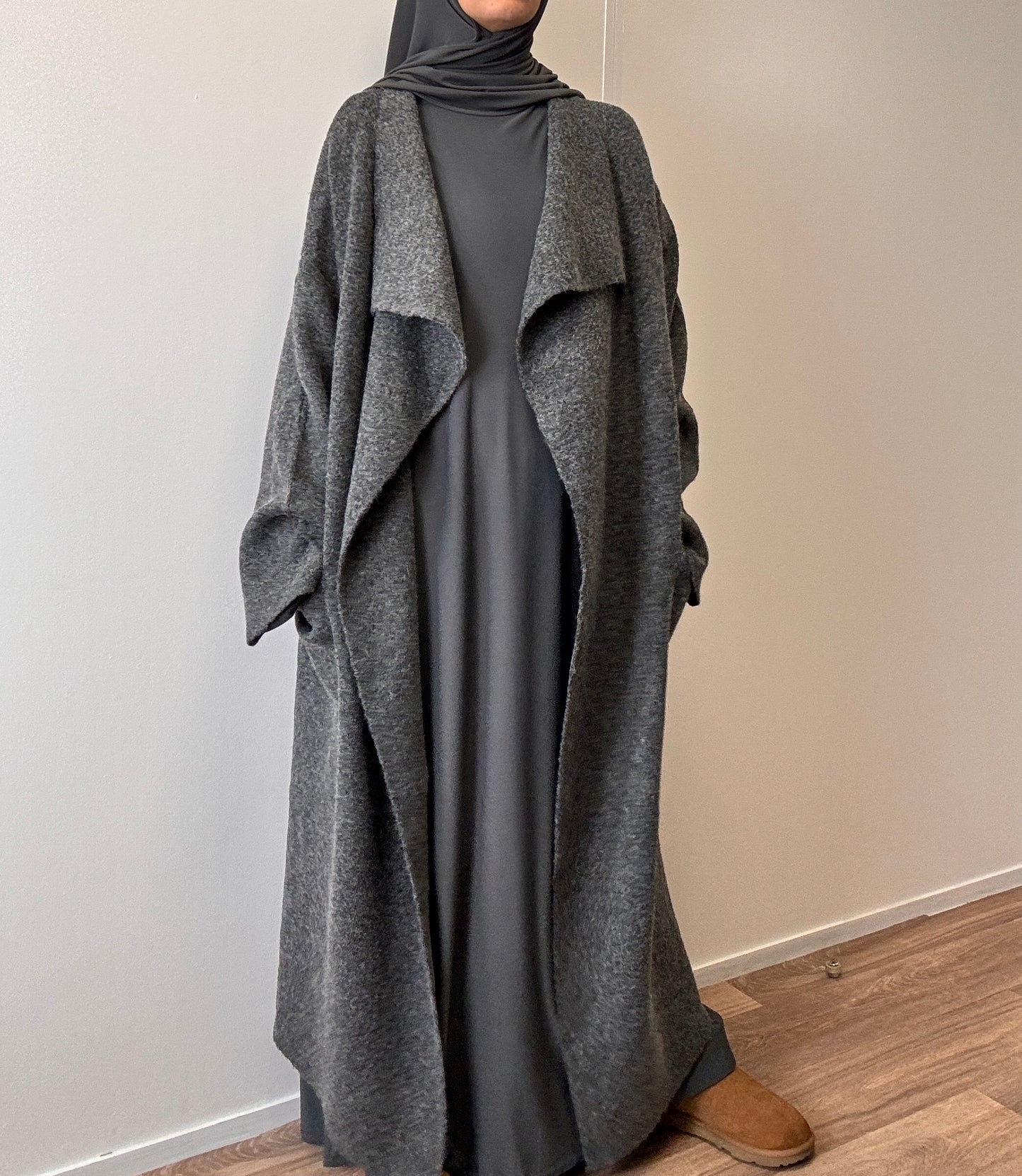 Grey oversize coat