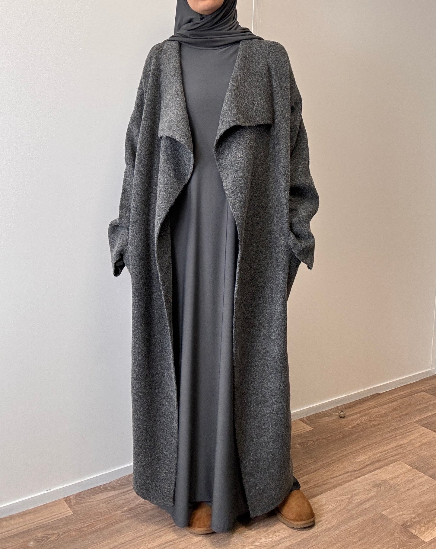 Grey oversize coat