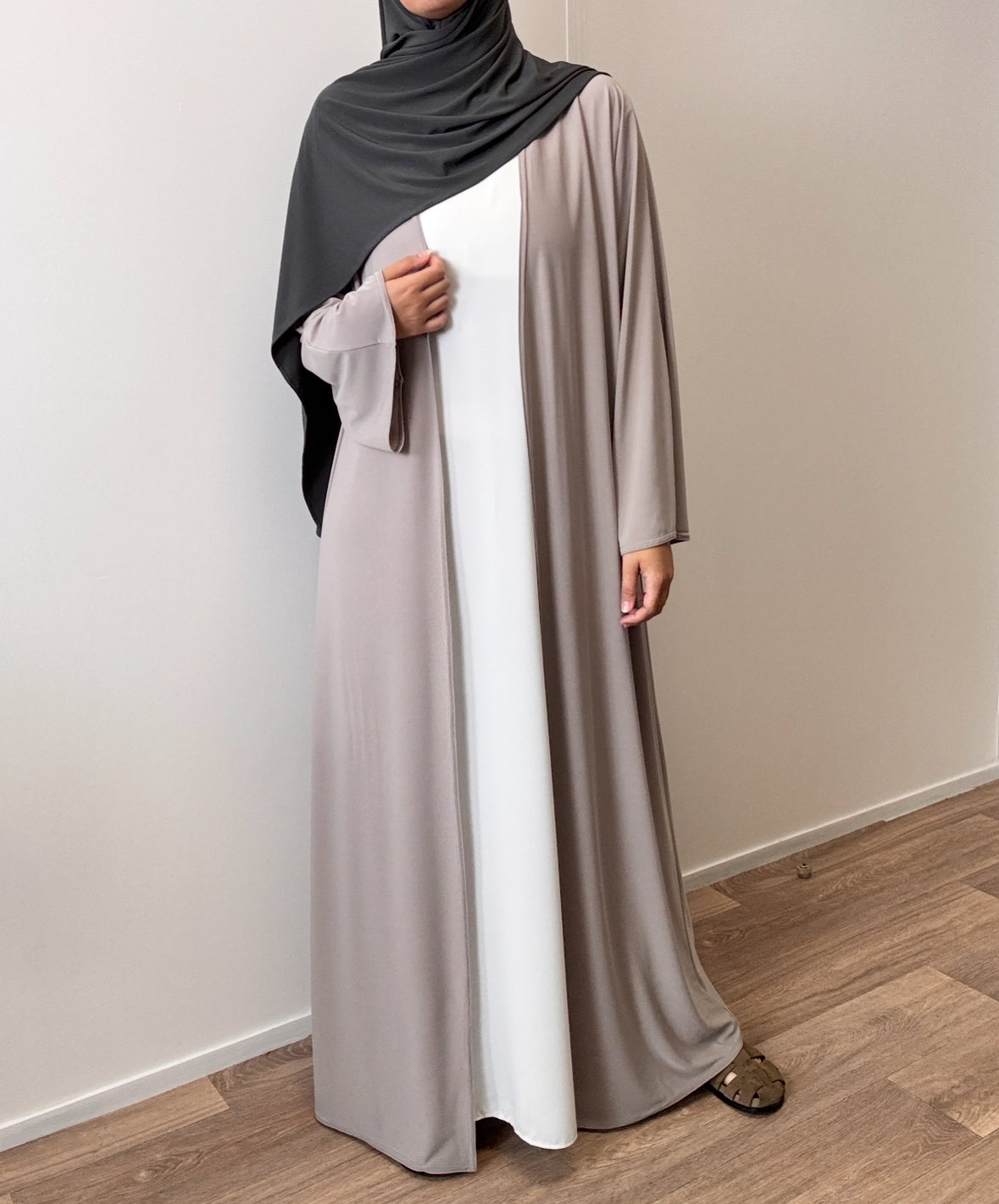 Kimono en jersey premium taupe