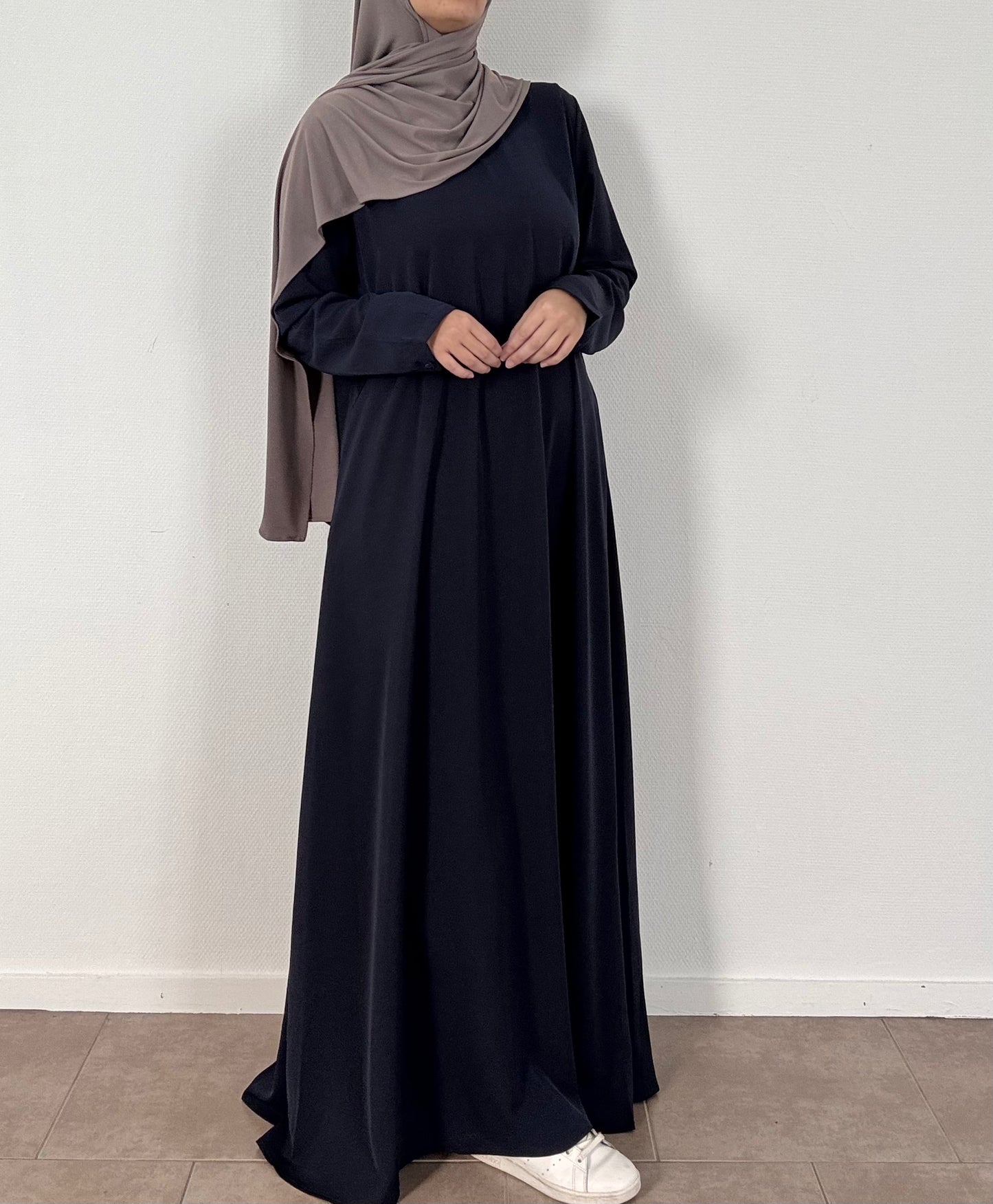 Navy flared abaya