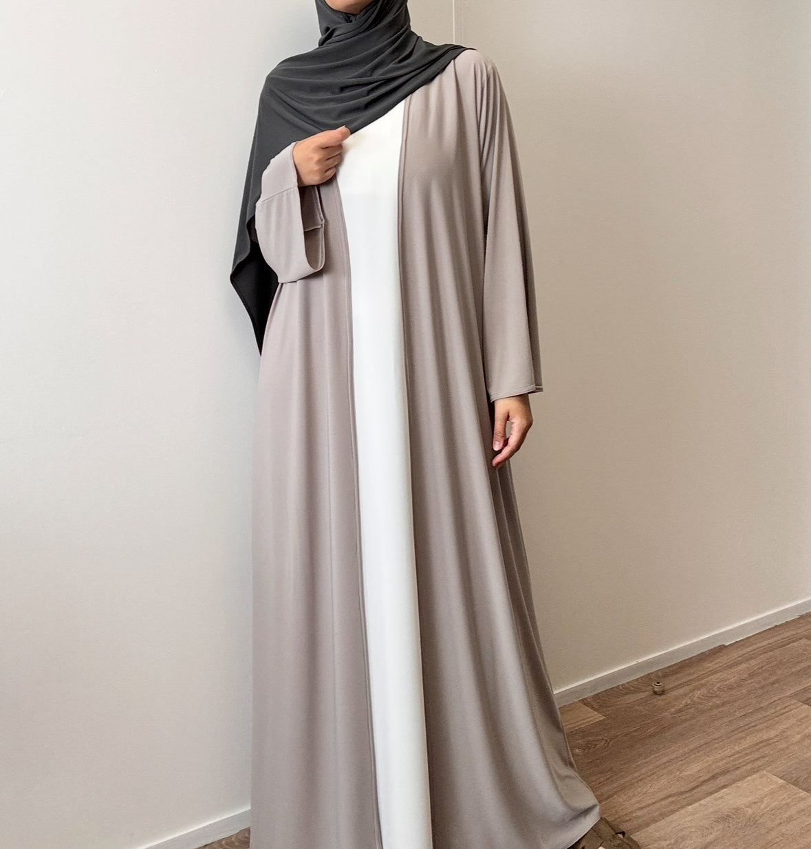Kimono en jersey premium taupe