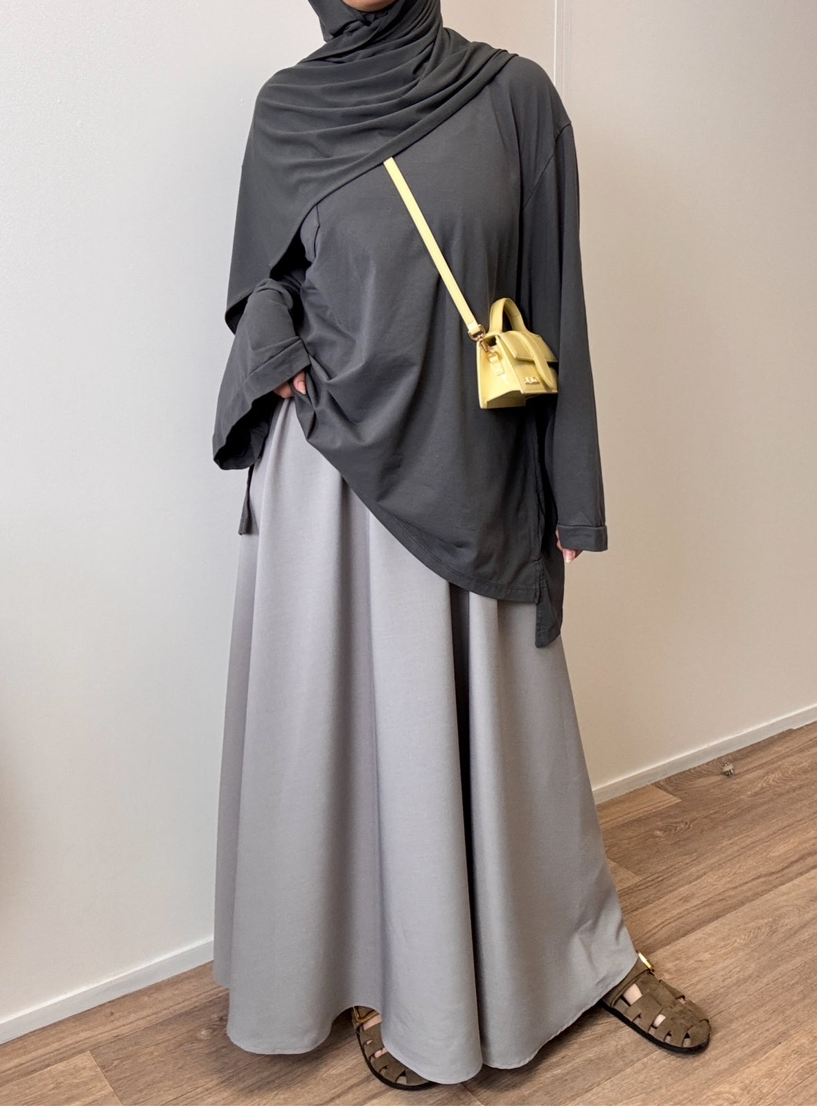 T-shirt en coton anthracite