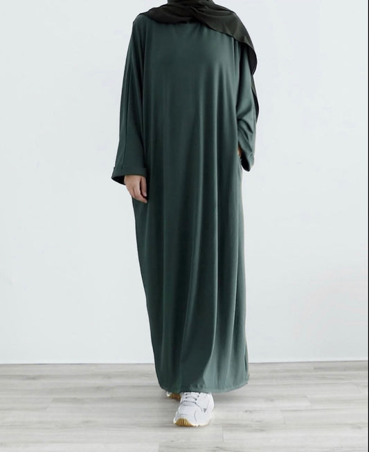 Abaya en maillot vert