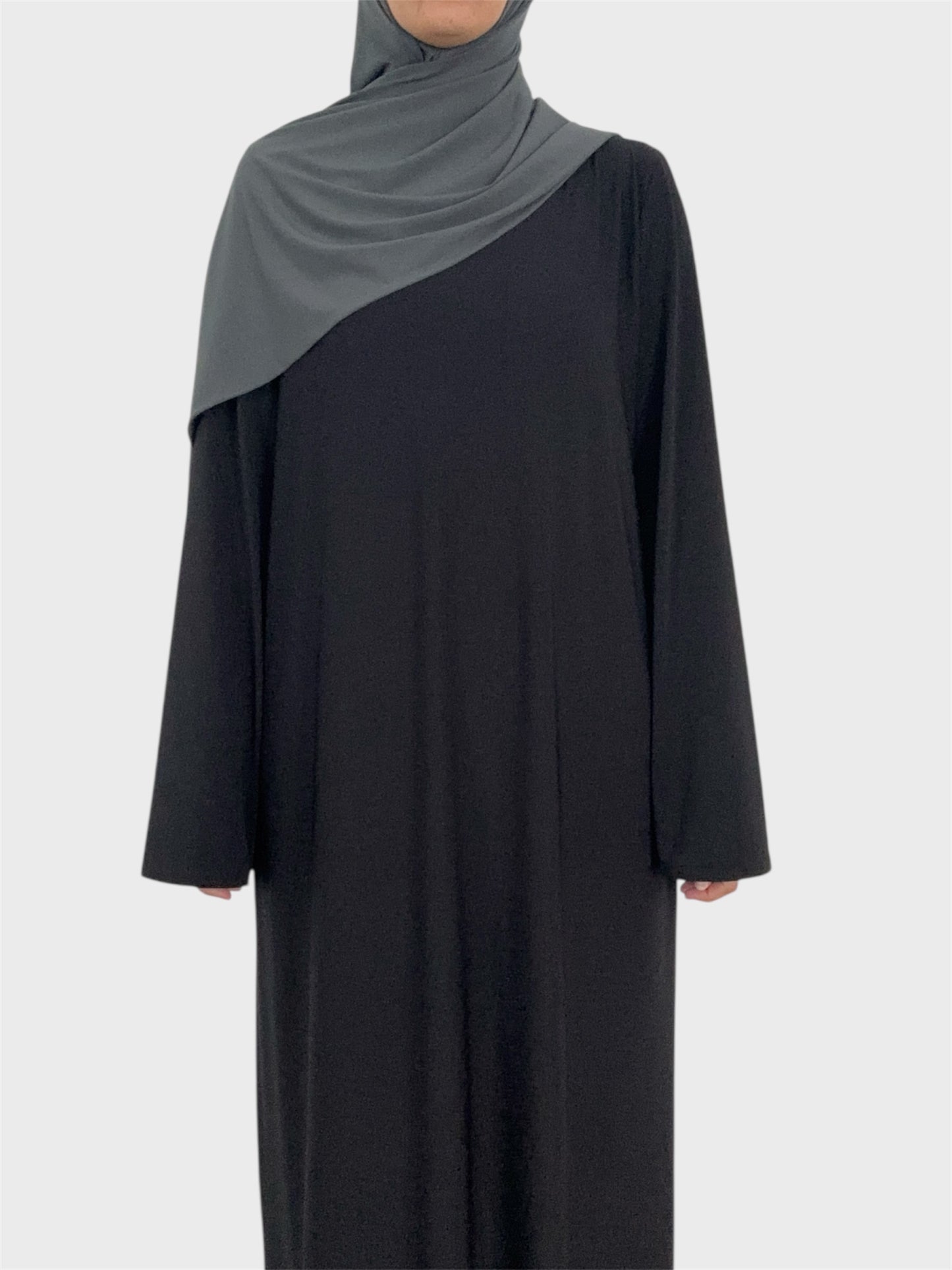 Black premium jersey abaya