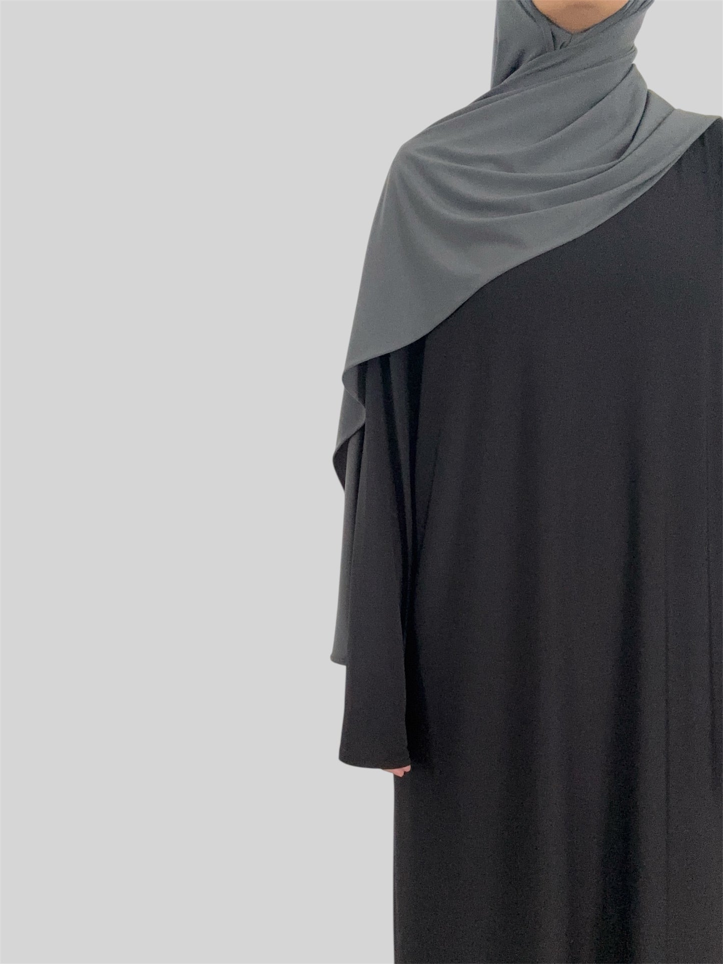 Black premium jersey abaya