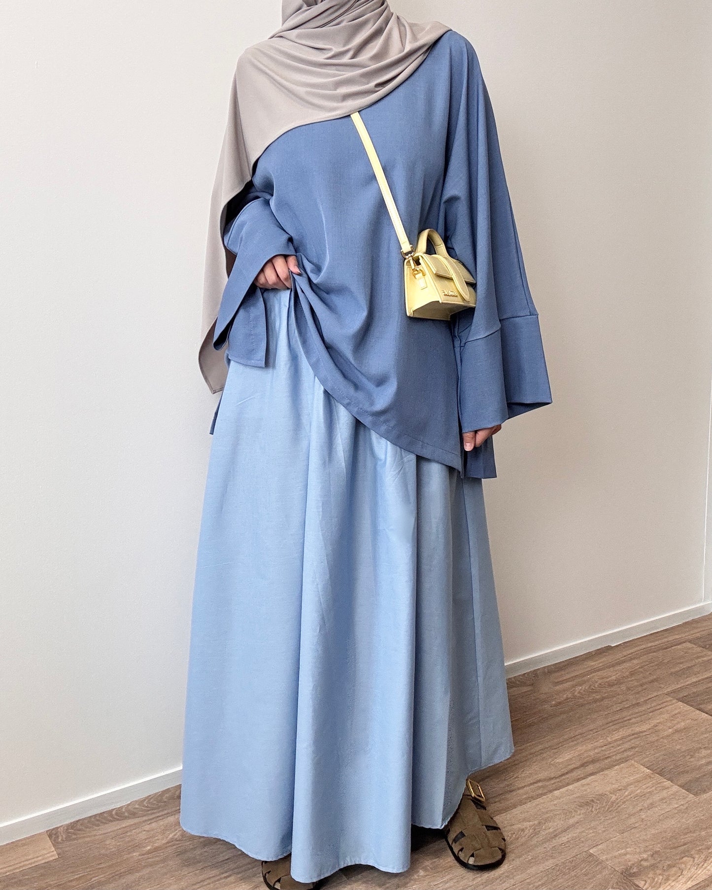Jupe en coton bleu