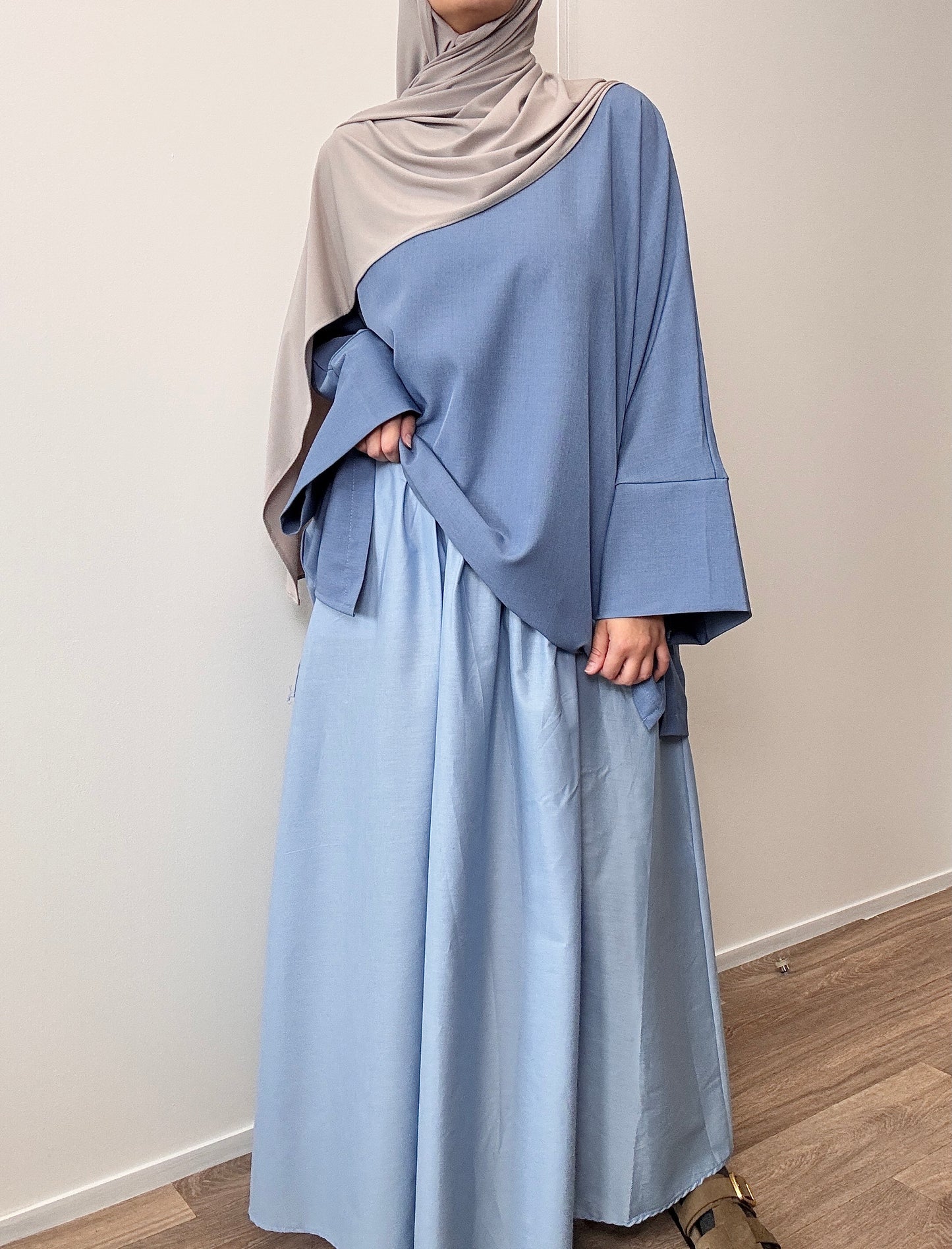 Jupe en coton bleu