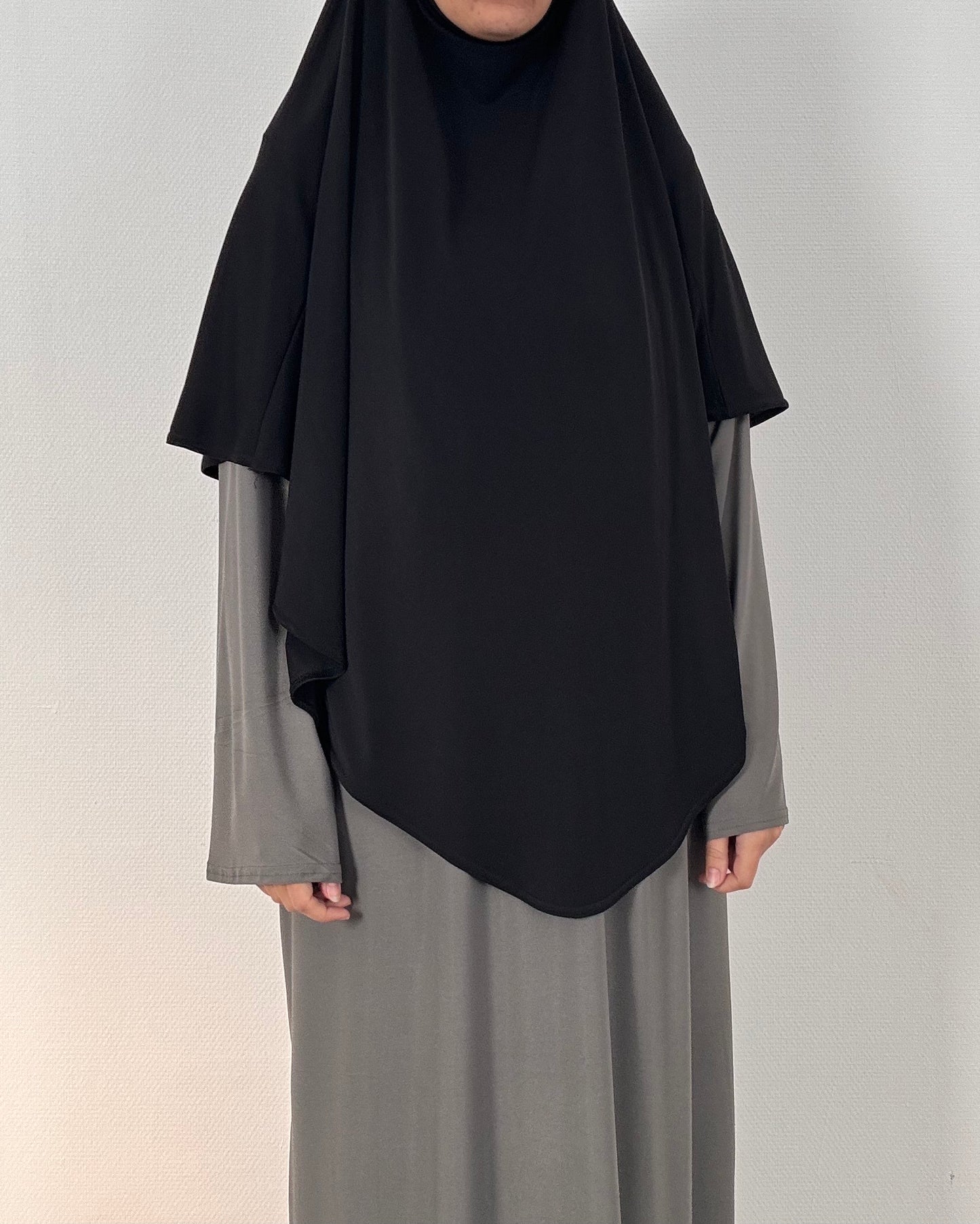 Black premium jersey khimar