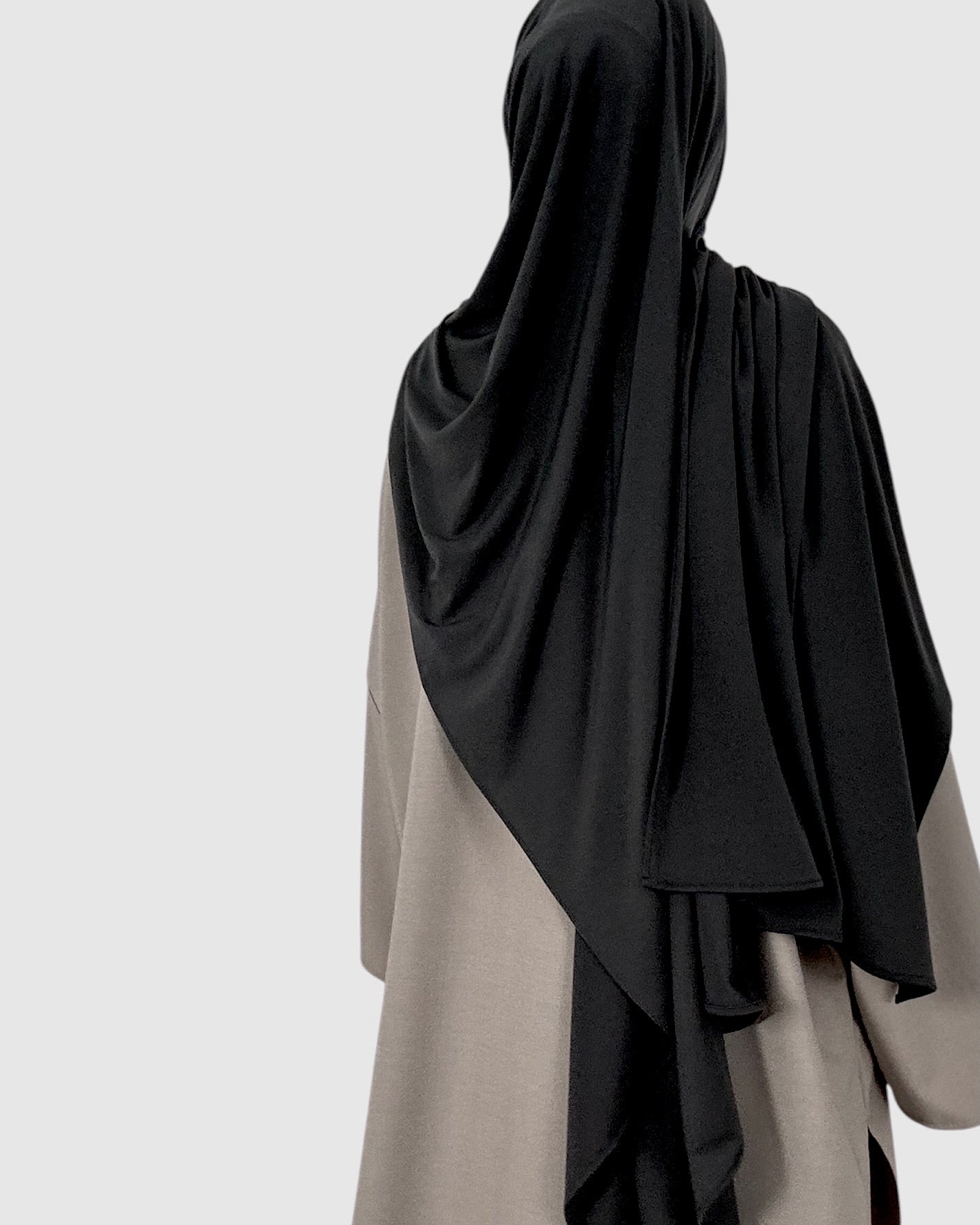 Premium luxury jersey hijab - Black