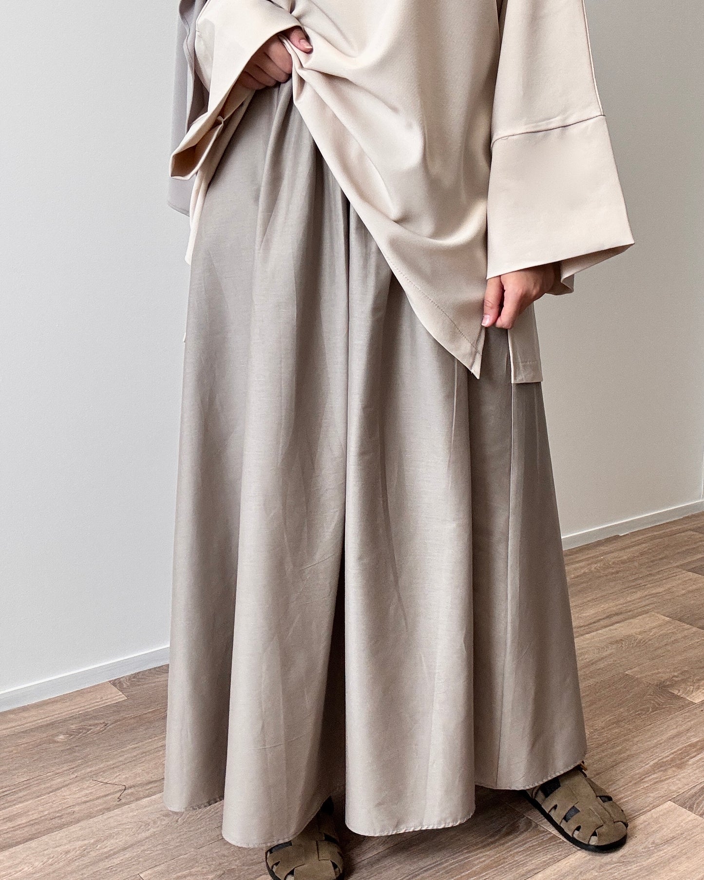 Jupe en coton taupe