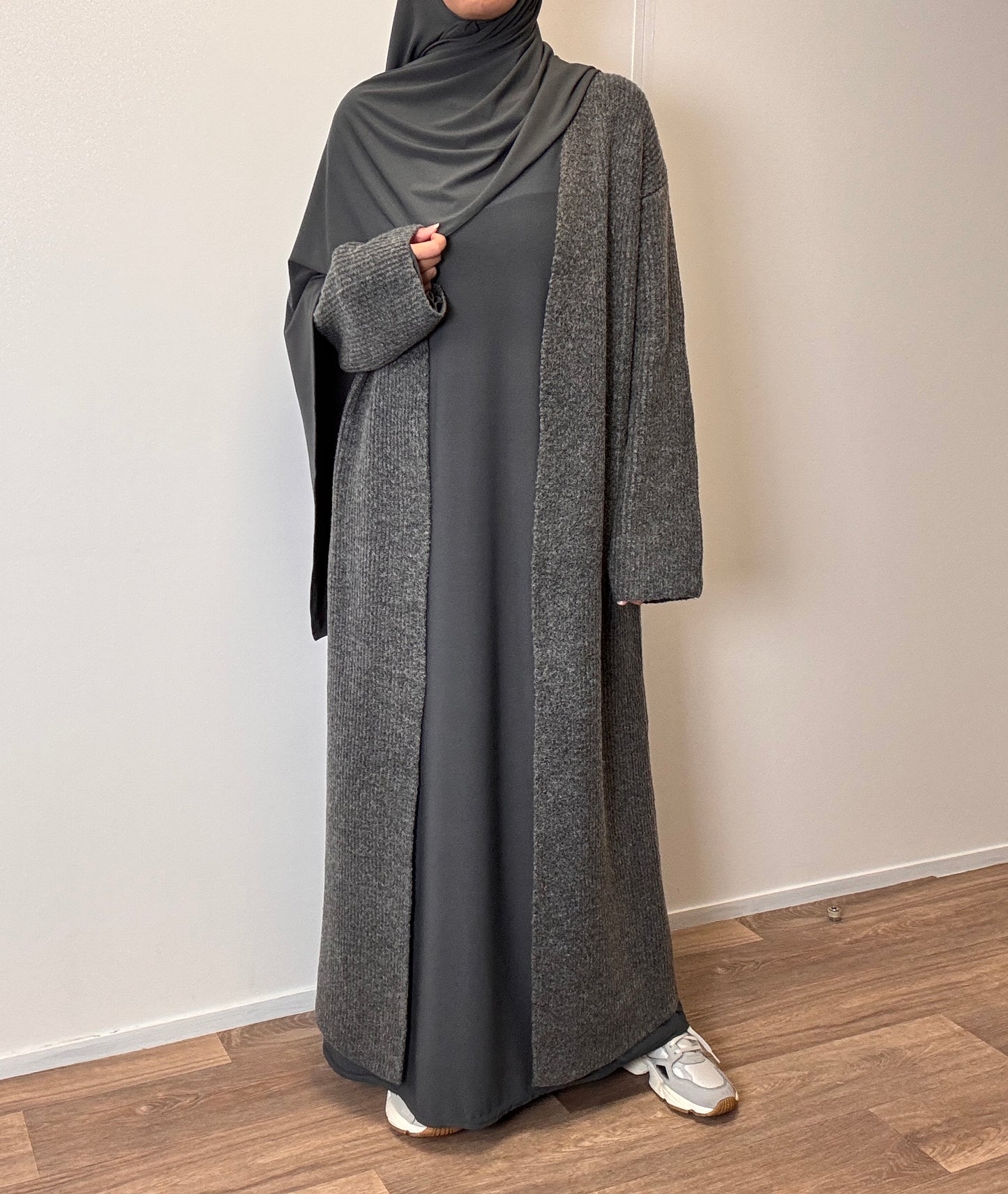 Gilet en maille anthracite