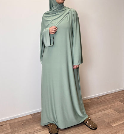 abaya en jersey premium vert aqua