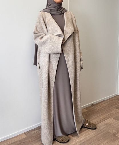 Beige oversize coat
