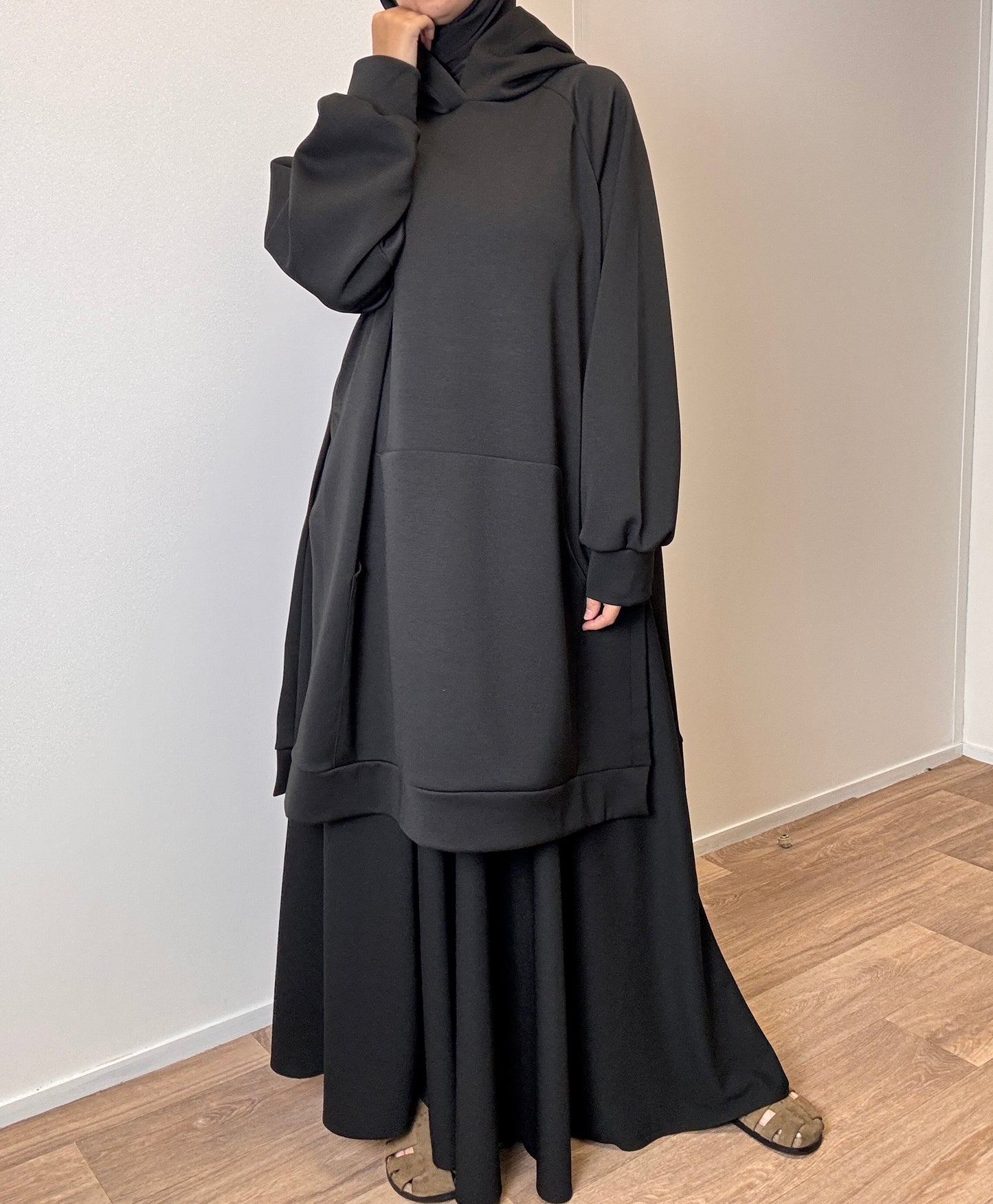 Black oversize sweater