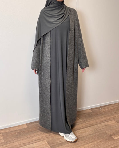 Gilet en maille anthracite