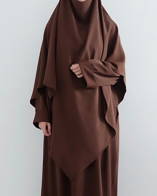 Brown long khimar