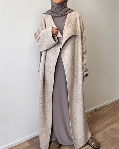 Beige oversize coat