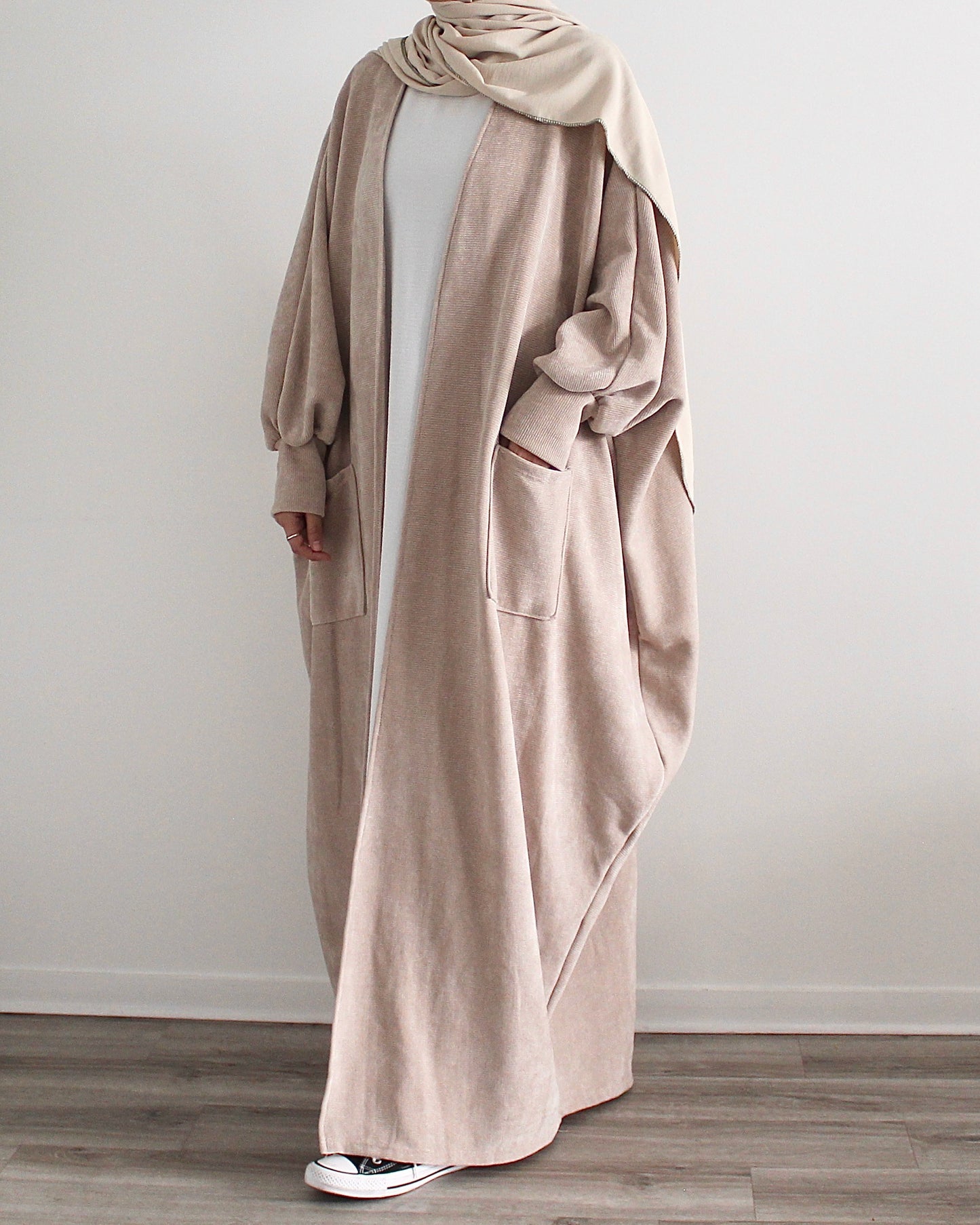 Beige maxi coat