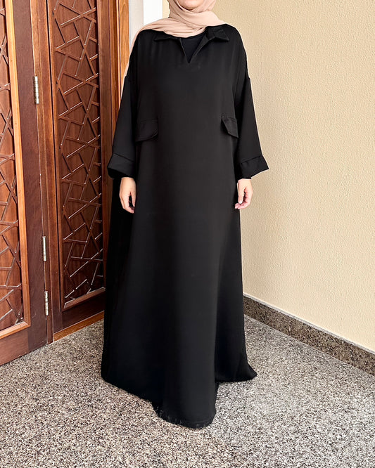 Black korean nidha abaya