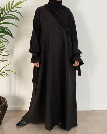 Black tulip abaya