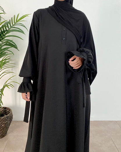 Black tulip abaya