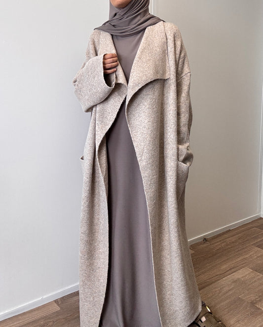 Beige oversize coat