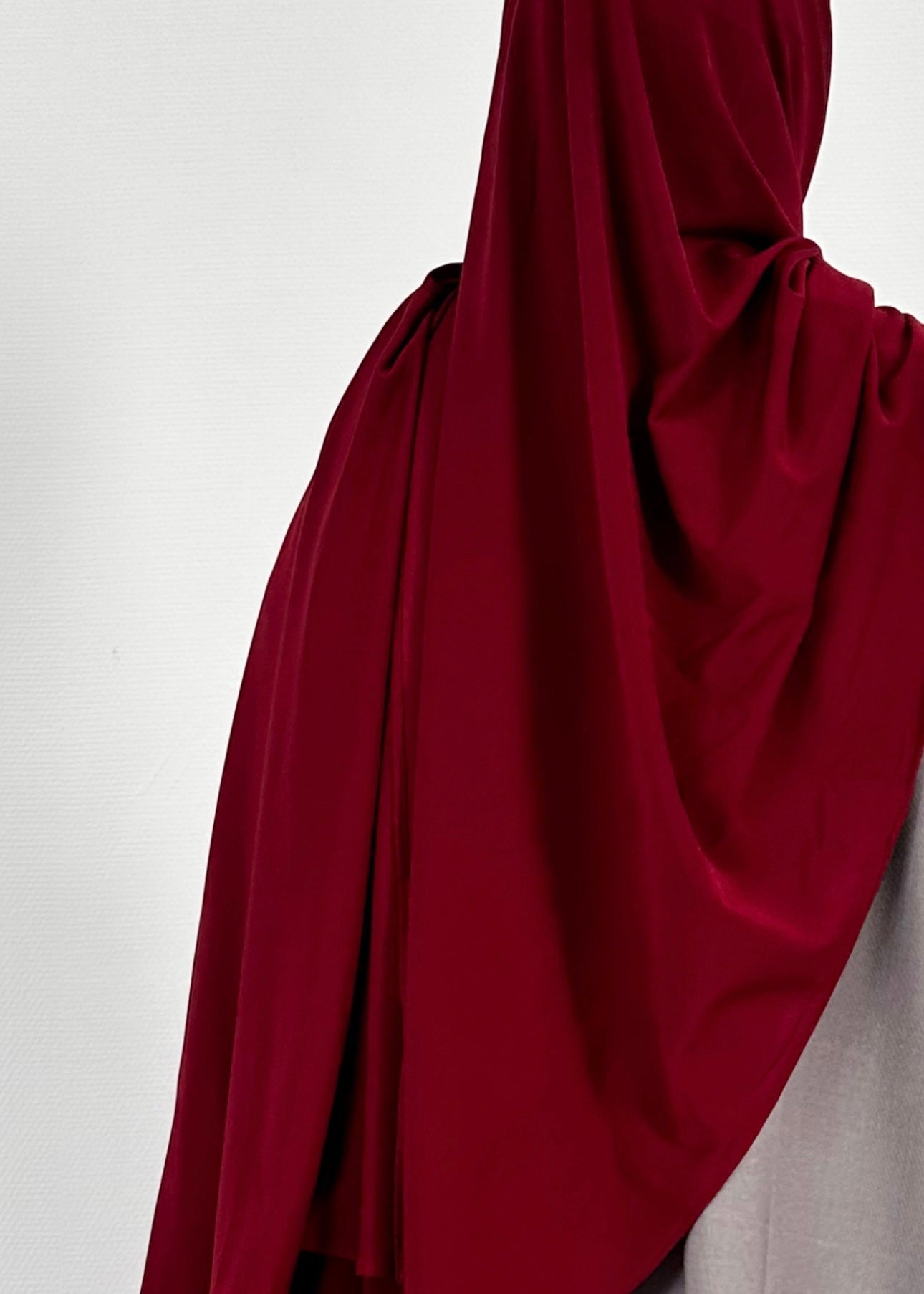 Burgundy premium jersey hijab