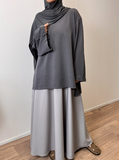 T-shirt en coton anthracite