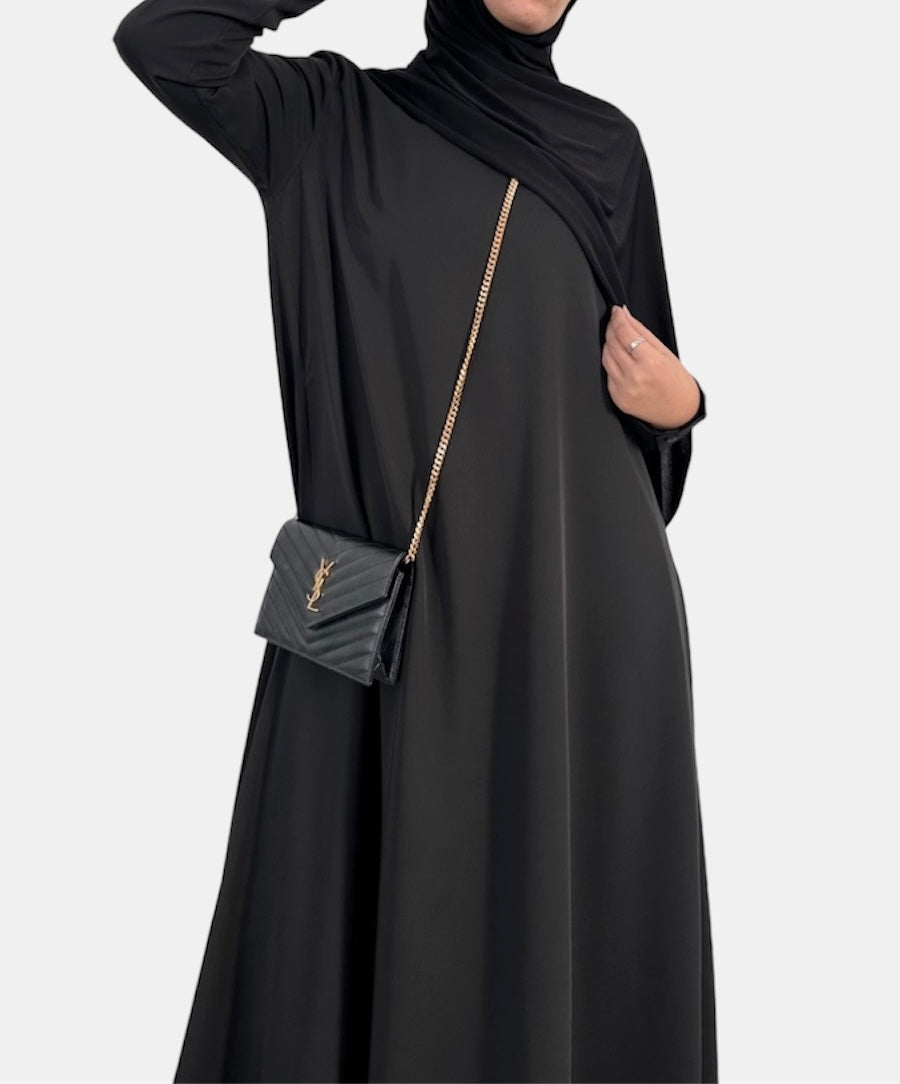 Black flared Abaya