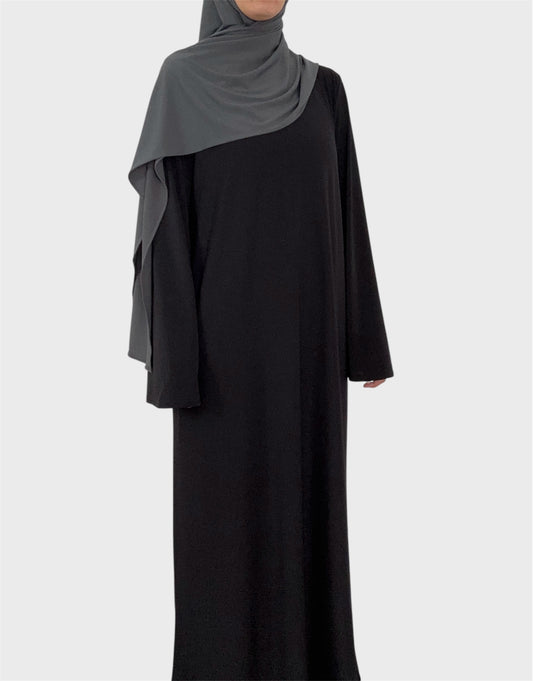 Black premium jersey abaya