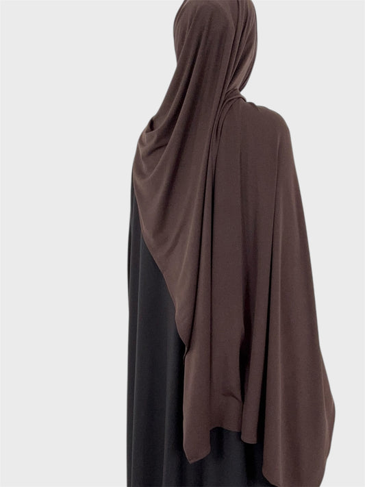 Premium Luxury Jersey hijab - chocolate