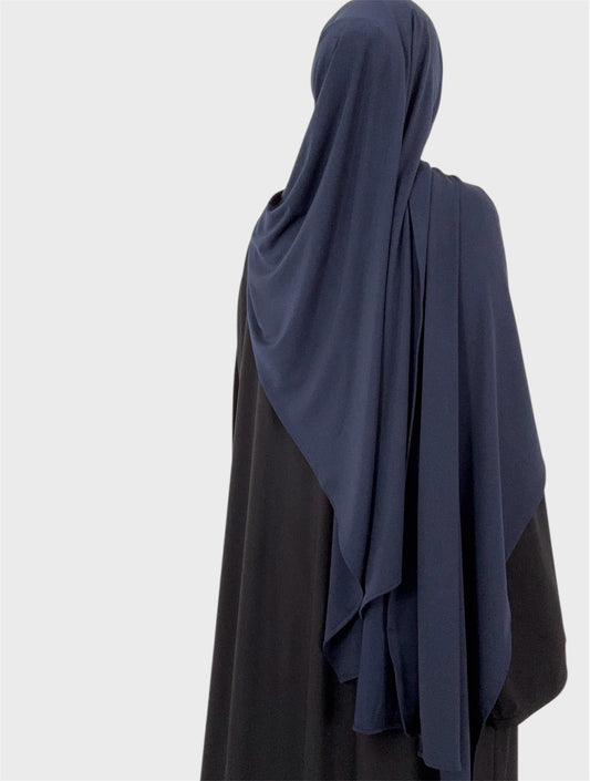 Premium luxury jersey hijab - navy