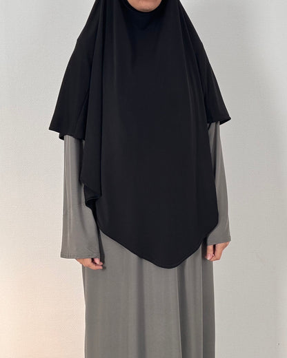 Black premium jersey khimar
