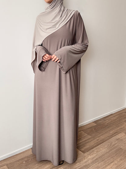 Abaya en jersey premium taupe