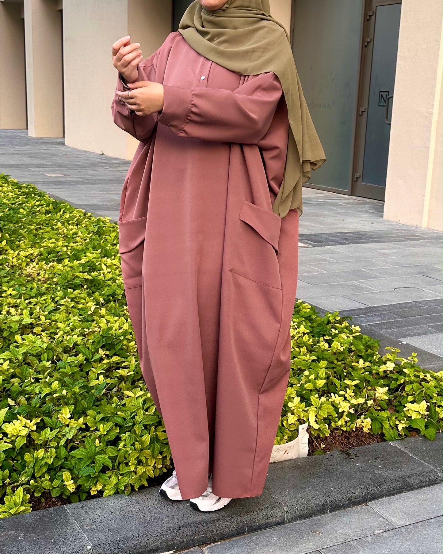 Brown loose Abaya