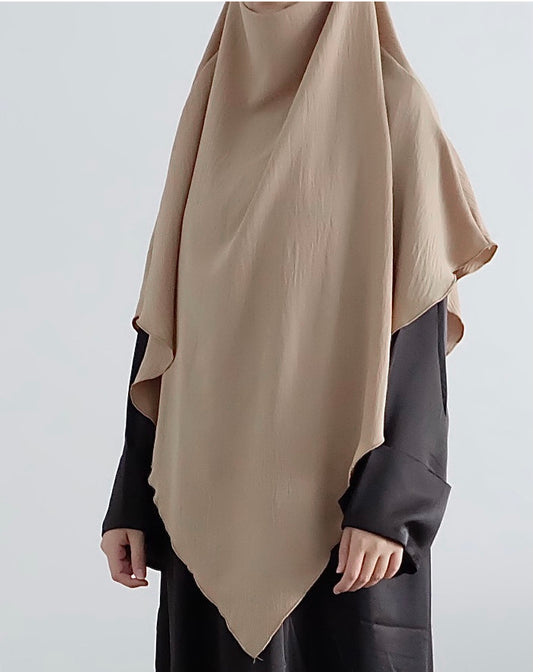 taupe short khimar