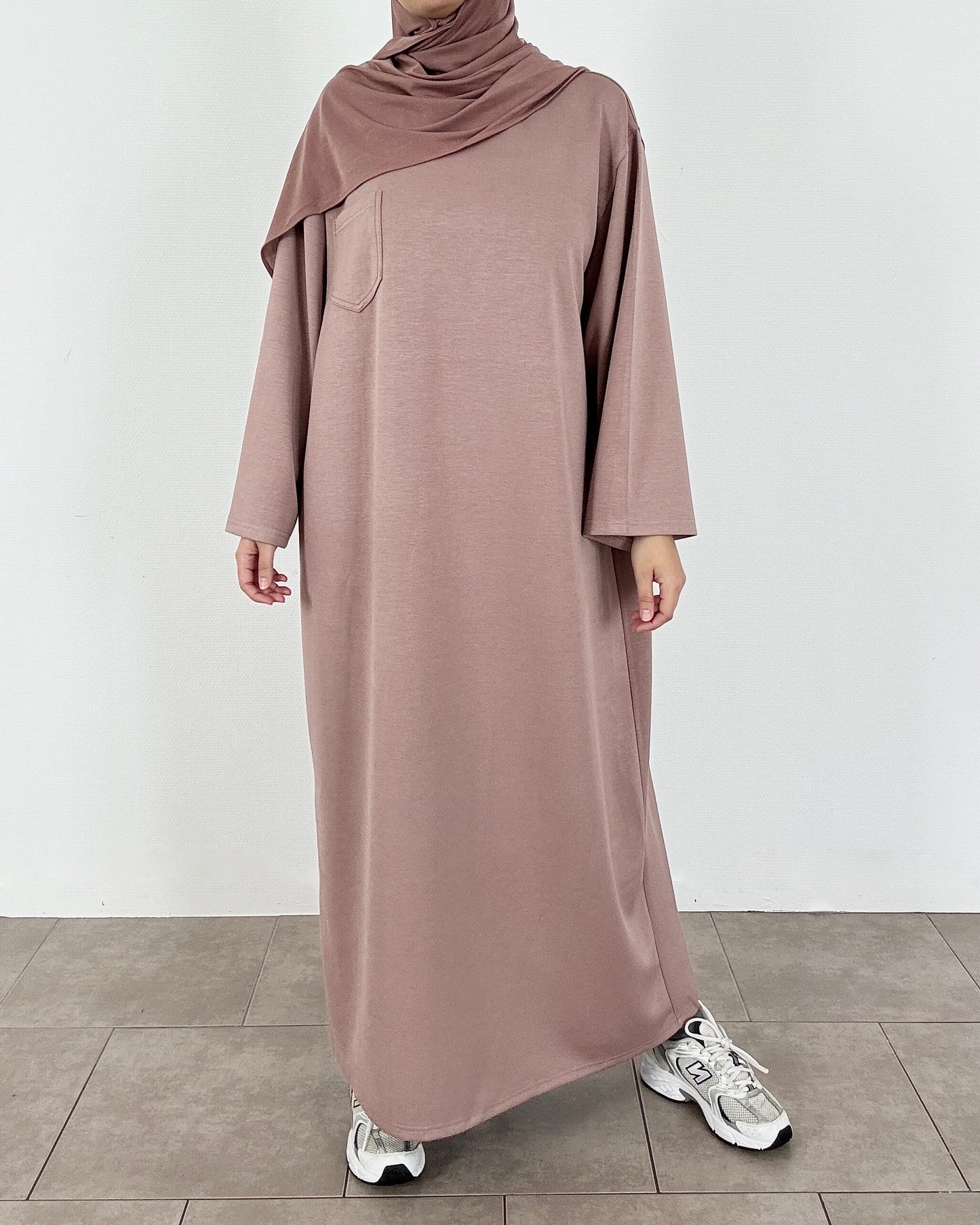 Taupe t shirt dress
